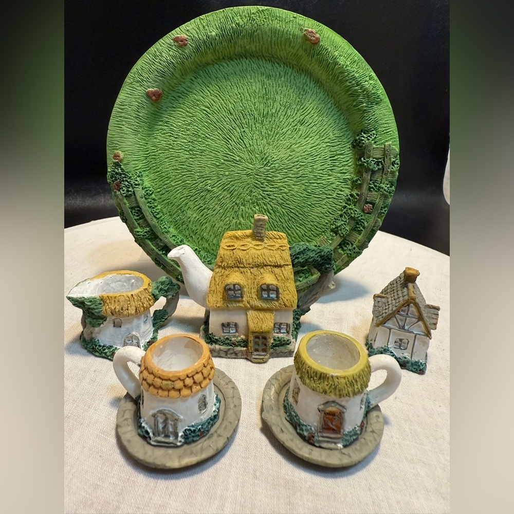 Miniature Resin Cottage Tea Set